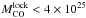 Mathematical equation: \hbox{$M_{\rm CO}^{\rm lock} < 4 \times 10^{25}$}