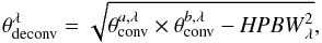 Mathematical equation: \hbox{$\theta^{a,\lambda}_{\rm conv}$}