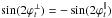 Mathematical equation: \hbox{$\sin(2\varphi^\bot_t) = - \sin(2\varphi^\parallel_t)$}