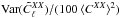 Mathematical equation: \hbox{$\text{Var}(\tilde{C}^{XX}_\ell)/(100\, \langle C^{XX} \rangle^2)$}