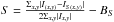 Mathematical equation: \hbox{$S = { {\Sigma_{x,y} \vert I_{(x,y)}-I_{S(x,y)} \vert} \over {2\Sigma_{x,y} \vert I_{x,y} \vert} } -B_{S} $}