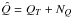 Mathematical equation: \hbox{$\hat{Q} = Q_T + N_Q$}