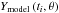 Mathematical equation: \hbox{$Y_\textrm{model} \left( t_i,\theta \right)$}