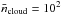 Mathematical equation: \hbox{$\bar{n}_{\rm cloud}=10^2$}