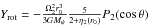 Mathematical equation: \hbox{$Y_{\rm rot}=-\frac{\Omega_{2}^{2}r_{0}^{3}}{3GM_{\psi}}\frac{5}{2+\eta_{2}(r_{0})}P_{2}(\cos\theta)$}