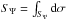 Mathematical equation: \hbox{$S_{\Psi}=\int_{S_{\Psi}} {\rm d}\sigma$}