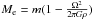 Mathematical equation: \hbox{$M_{\rm e}=m(1-\frac{\Omega^{2}}{2\pi G\rho})$}