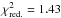 Mathematical equation: \hbox{$\chi ^2_{\rm red.}=1.43$}