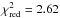 Mathematical equation: \hbox{$\chi ^2_{\rm red}=2.62$}