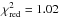 Mathematical equation: \hbox{$\chi ^2_{\rm red}=1.02$}