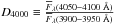 Mathematical equation: \hbox{$D_{4000}\equiv \frac{\overline {F} _\lambda (4050{-}4100~\AA)}{\overline {F}_\lambda (3900{-}3950~\AA)}$}