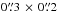 Mathematical equation: \hbox{$0\farcs3 \,\times\, 0\farcs2$}