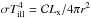 Mathematical equation: \hbox{$\sigma T_{\rm ill}^4 = \mathcal{C} L_{\rm x}/4 \pi r^2$}