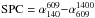 Mathematical equation: \hbox{$ \mathrm{SPC} = \alpha_{140}^{609} { -} \alpha_{609}^{1400} $}
