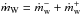 Mathematical equation: \hbox{$\dot{m}_{\rm W} = \dot{m}^{-}_{\rm w} + \dot{m}^{+}_{\rm w}$}