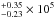 Mathematical equation: \hbox{$^{+0.35}_{-0.23} \times10^5$}