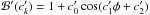 Mathematical equation: \hbox{$\mathcal{B}^\prime(c^\prime_k)=1+c^\prime_0\cos(c^\prime_1\phi+c^\prime_2)$}
