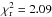 Mathematical equation: \hbox{$\chi^2_{\rm r}=2.09$}
