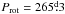 Mathematical equation: \hbox{$\Prot=265\fd3$}