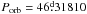 Mathematical equation: \hbox{$\Porb=46\fd31810$}