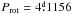 Mathematical equation: \hbox{$\Prot=4\fd1156$}