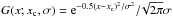 Mathematical equation: \hbox{$G(x; x_{\rm c}, \sigma)=\mathrm{e}^{-0.5 (x-x_{\rm c})^2/\sigma^2}{/}\!\sqrt{2 \pi} \sigma$}