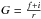 Mathematical equation: \hbox{$G=\frac{f+i}{r}$}