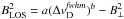 Mathematical equation: \hbox{$B^2_\mathrm{LOS}=a (\Delta{v}^{\it fwhm}_\mathrm{D} )^b - B^2_\perp$}