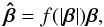 Mathematical equation: \begin{equation} \bhat=f(|\bvec|)\bvec, \label{eq:radstretch} \end{equation}