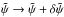 Mathematical equation: \hbox{${\tilde{\psi}} \to {\tilde{\psi}} +\delta{\tilde{\psi}}$}