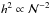 Mathematical equation: \hbox{$h^2\propto {\cal N}^{-2}$}