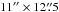 Mathematical equation: \hbox{$11\arcsec \times 12\farcs5$}