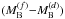 Mathematical equation: \hbox{$(M_{\rm B}^{(f)}{-}M_{\rm B}^{(d)})$}