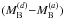 Mathematical equation: \hbox{$(M_{\rm B}^{(d)}{-}M_{\rm B}^{(a)})$}