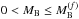 Mathematical equation: \hbox{$0 < M_{\rm B} \leq M_{\rm B}^{(f)}$}