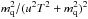 Mathematical equation: \hbox{$m_{\rm q}^2 /(u^2 T^2 + m_{\rm q}^2)^2$}