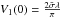 Mathematical equation: \hbox{$V_1(0) =\frac{2\bar\sigma \lambda}{\pi} $}