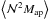 Mathematical equation: \hbox{$\ev{\Nap^2 \Map}$}