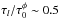 Mathematical equation: \hbox{$\tau_l/\tau_0^{\phi} \sim 0.5$}