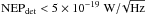 Mathematical equation: \hbox{$\mathrm{ NEP_{det}<5\times10^{-19}{\WHz}}$}