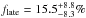 Mathematical equation: \hbox{$f_{\rm late} = 15.5^{+8.8}_{-8.3} \%$}
