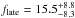 Mathematical equation: \hbox{$f_{\rm late} = 15.5^{+8.8}_{-8.3}$}
