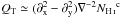 Mathematical equation: \hbox{$Q_{\rm T} \simeq (\partial_{\rm x}^2 - \partial_{\rm y}^2) \nabla^{-2} \NHI^{\rm c}$}