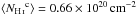 Mathematical equation: \hbox{$\langle \NHI^{\rm c}\rangle=0.66\times10^{20}\cm2$}
