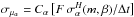 Mathematical equation: \hbox{$\sigma_{\mu_\alpha} = C_\alpha \, \bigl[ F \, \sigma_\alpha^H(m,\beta)/\Delta t \bigr]$}