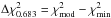 Mathematical equation: \hbox{$\Delta\chi^2_{0.683}=\chi^2_{\mathrm{mod}} - \chi^2_{\mathrm{min}}$}