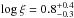 Mathematical equation: \hbox{$\log \xi = 0.8^{+0.4}_{-0.3}$}