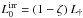Mathematical equation: \hbox{$L^{\rm irr}_{0} = (1-\zeta) \: L_{\dag}$}