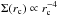 Mathematical equation: \hbox{$\Sigma(r_{\rm c})\propto r_{\rm c}^{-4}$}
