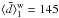 Mathematical equation: \hbox{$\langle \bar d\rangle^{\rm w}_1=145$}